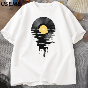 Vinil Kayıt T Shirt Vinil Serin Gün Batımı Vintage Müzik Sevgilisi Tee Tshirt DJ Müzik Öğretm 2866