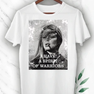 Vintage Brigitte Bardot Baskılı Unısex Beyaz Tişört