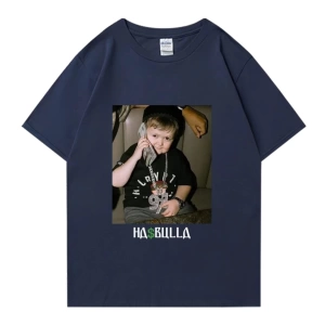 Vintage Hasbulla mücadele T shirt yaz erkek kadın moda grafikli tişört boy kısa kollu sa