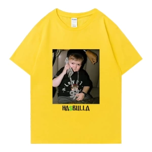 Vintage Hasbulla mücadele T shirt yaz erkek kadın moda grafikli tişört boy kısa kollu sa