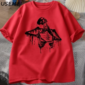 Vintage İskelet Yırtık Rip Cage 90s Tİskelet Grafik T-shirt Y2k Kafatası Tee Hip Hop  2970