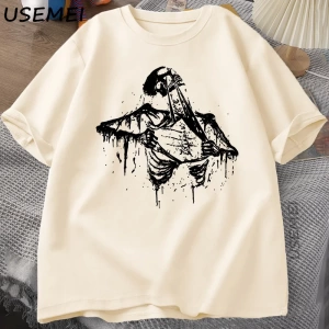 Vintage İskelet Yırtık Rip Cage 90s Tİskelet Grafik T-shirt Y2k Kafatası Tee Hip Hop  2970