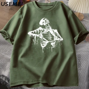 Vintage İskelet Yırtık Rip Cage 90s Tİskelet Grafik T-shirt Y2k Kafatası Tee Hip Hop  2970
