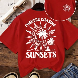 Vintage Loose Kişilik Sokak Grafik Baskılı Yuvarlak Yaka Kısa Kollu Tişört
