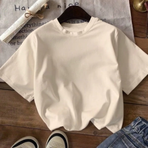 Vintage Loose Kişilik Sokak Grafik Baskılı Yuvarlak Yaka Kısa Kollu Tişört