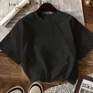 Vintage Loose Kişilik Sokak Grafik Baskılı Yuvarlak Yaka Kısa Kollu Tişört