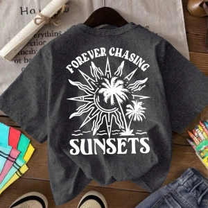 Vintage Loose Kişilik Sokak Grafik Baskılı Yuvarlak Yaka Kısa Kollu Tişört