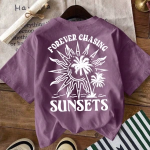 Vintage Loose Kişilik Sokak Grafik Baskılı Yuvarlak Yaka Kısa Kollu Tişört