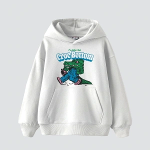 Vırtual Tracks Baskılı Oversize Unisex Premium Beyaz