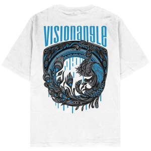 Visionangle Beyaz Oversize Unisex T-shirt