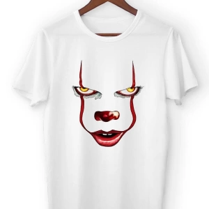 Vtshirt Beyaz -unisex -joker9-ıllustrasyon Çizim- Y-051