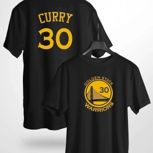 Wed Steph Curry Warriors Siyah Forma T-shirt