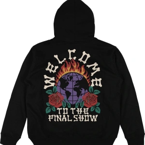 Welcome Siyah Oversize Unisex Kapüşonlu Sweatshirt Hoodie