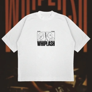 Whiplash Tempo Baskılı Oversize Unisex Pamuklu Nefes Alan Kalın Kumaşlı