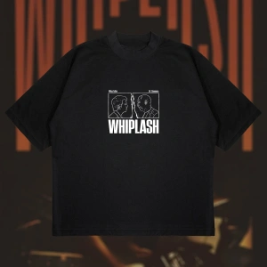 Whiplash Tempo Baskılı Oversize Unisex Pamuklu Nefes Alan Kalın Kumaşlı