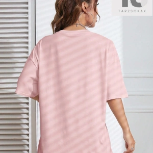 Wings & Letter Grafikli Düşük Omuzlu Tişört