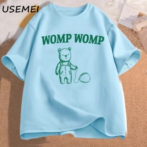 Womp komik T Shirt erkekler iğneleme giyim grafik Meme t-shirt pamuk T Shirt erkek giyim boy  3050
