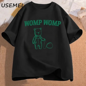 Womp komik T Shirt erkekler iğneleme giyim grafik Meme t-shirt pamuk T Shirt erkek giyim boy  3050