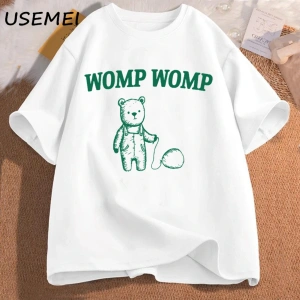 Womp komik T Shirt erkekler iğneleme giyim grafik Meme t-shirt pamuk T Shirt erkek giyim boy 3050