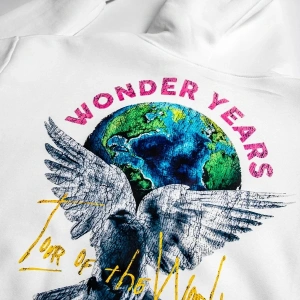 Wonder Years Baskılı Oversize Unisex Beyaz