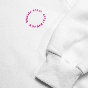 Wonder Years Baskılı Oversize Unisex Beyaz