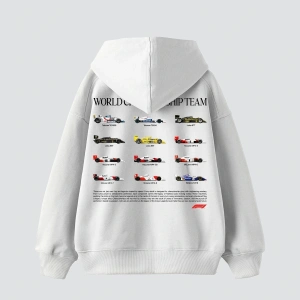 World Championship Team Baskılı Oversize Unisex Beyaz