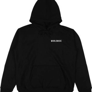 Worldwide Siyah Oversize Unisex Kapüşonlu Sweatshirt Hoodie