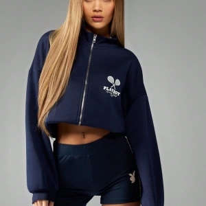 x Playboy Tenis Kulübü Tam Fermuarlı Sweatshirt Rahat Spor Giyim Üniver Model 5150