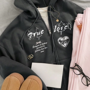 x Playboy Tenis Kulübü Tam Fermuarlı Sweatshirt Rahat Spor Giyim Üniver Model 5151