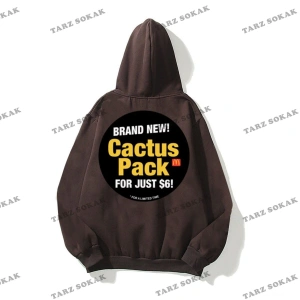 Y2K Cactüs Pack Kahverengi Unisex Sweatshirt KOD 2009 Kahverengi