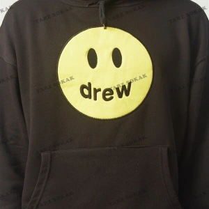 Y2K Drew Oversıze Sweatshirt Hoodie Siyah KOD 2066