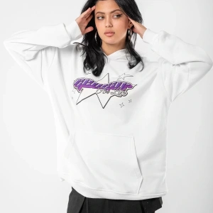 y2K Gengar Sırt Baskılı Oversize Unisex Beyaz