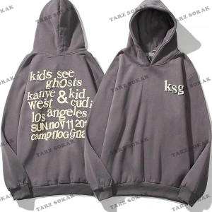 Y2K Ksg Oversıze Sweatshirt Hoodie Koyugrı KOD 2067 Gri