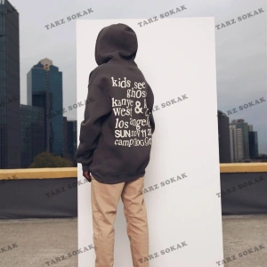 Y2K Ksg Oversıze Sweatshirt Hoodie Koyugrı KOD 2067 Gri