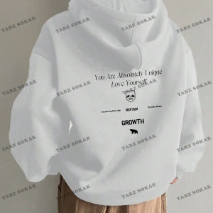 Y2K TREND SEZON BAY UNİSEX RETRO SWEATSHIRT KAPŞONLU KOD 1853 Beyaz