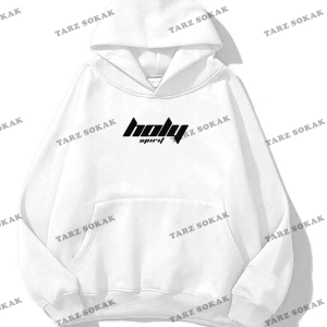 Y2K Unisex 101 Holy Spirit Sweatshirt KOD 1643 Beyaz