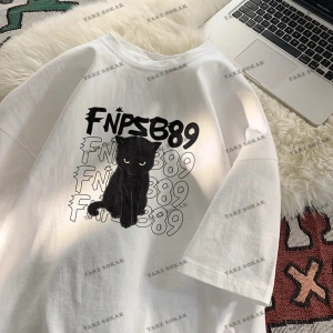 Y2K Unisex Harajuka Anime Retro Kawai Kuromi T-shirt Kod-Mavi-Etiket:  8411