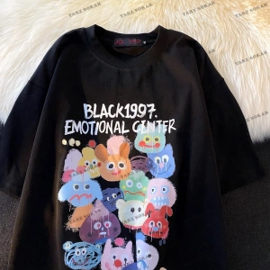 Y2K Unisex Harajuka Anime Retro Kawai Kuromi T-shirt Kod  Rertr Tarzsokak 6635