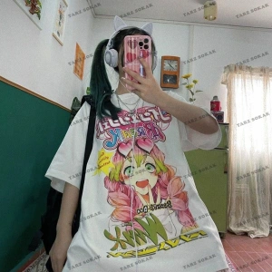 Y2K Unisex Harajuka Anime Retro Kawai Kuromi T-shirt Kod  Rertr Tarzsokak 6637