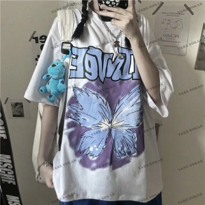 Y2K Unisex Harajuka Anime Retro Kawai Kuromi T-shirt Kod  Rertr Tarzsokak 6648