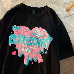 Y2K Unisex Harajuka Anime Retro Kawai Kuromi T-shirt Kod  Rertr Tarzsokak 6650