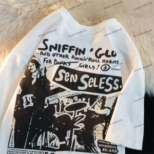 Y2K Unisex Harajuka Anime Retro Kawai Kuromi T-shirt Kod  Rertr Tarzsokak 6705