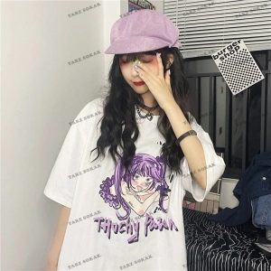 Y2K Unisex Harajuka Anime Retro Kawai Kuromi T-shirt Kod  Rertr Tarzsokak 6710