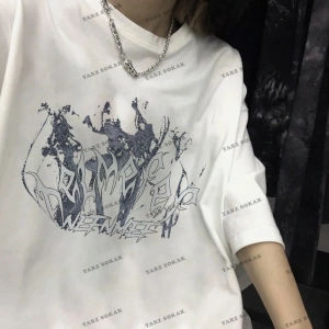 Y2K Unisex Harajuka Anime Retro Kawai Kuromi T-shirt Kod  Rertr Tarzsokak 6742