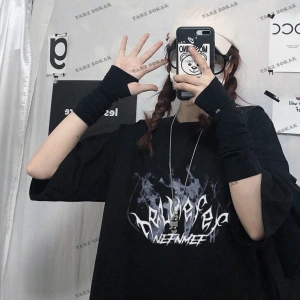 Y2K Unisex Harajuka Anime Retro Kawai Kuromi T-shirt Kod  Rertr Tarzsokak 6742