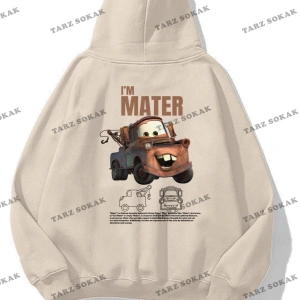 Y2K Unisex Im Sally Cars Sweatshirt KOD 1613 Beyaz