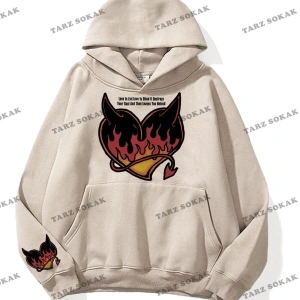 Y2K Unisex Love Is Evil Sweatshirt Hoodie KOD 1934