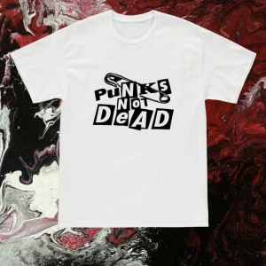 Y2k Unisex Oversize Punks Not Dead Tshirt