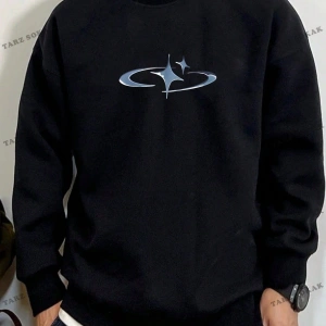 Y2K Unisex Pockets Empty Sweatshirt KOD 1617 Beyaz