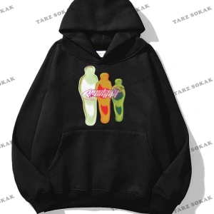 Y2K Unisex Pockets Empty Sweatshirt KOD 1617 Beyaz